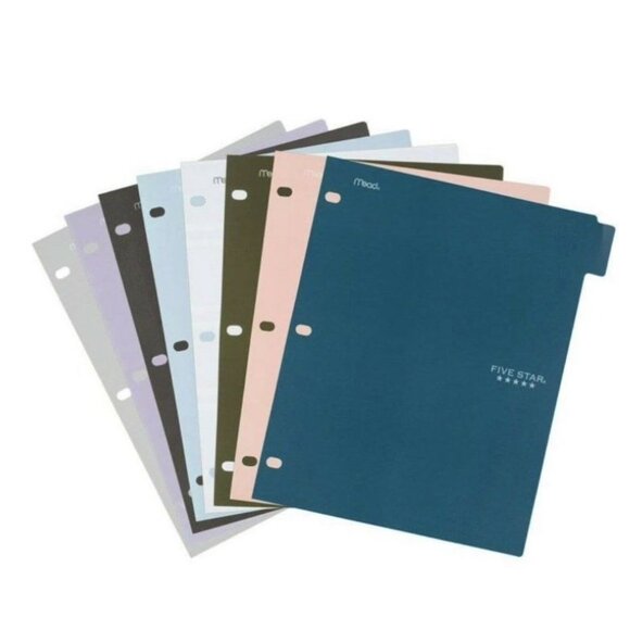 Mead Five Star 8 count 3-hole Punched Color Pop Reversible Tab Divider Set 3Pk 2 - Picture 6 of 6